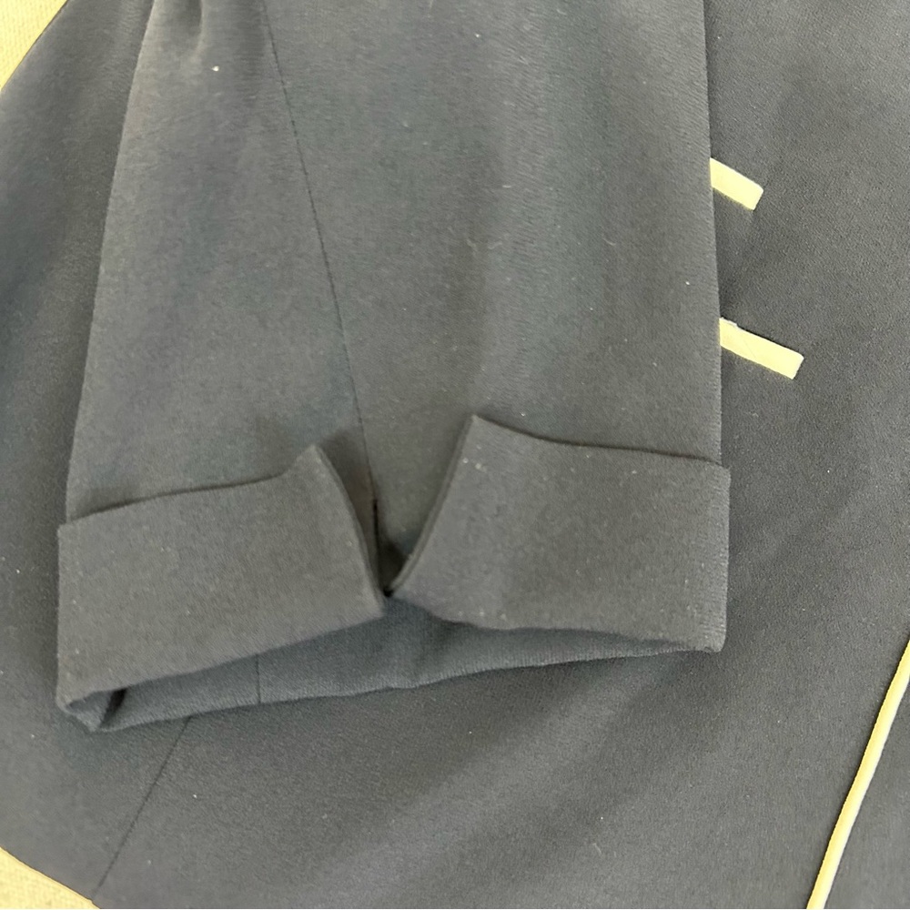 Doncaster Signature Navy Blue White Piping Trim Blazer Size 22W/2X - Picture 9 of 9